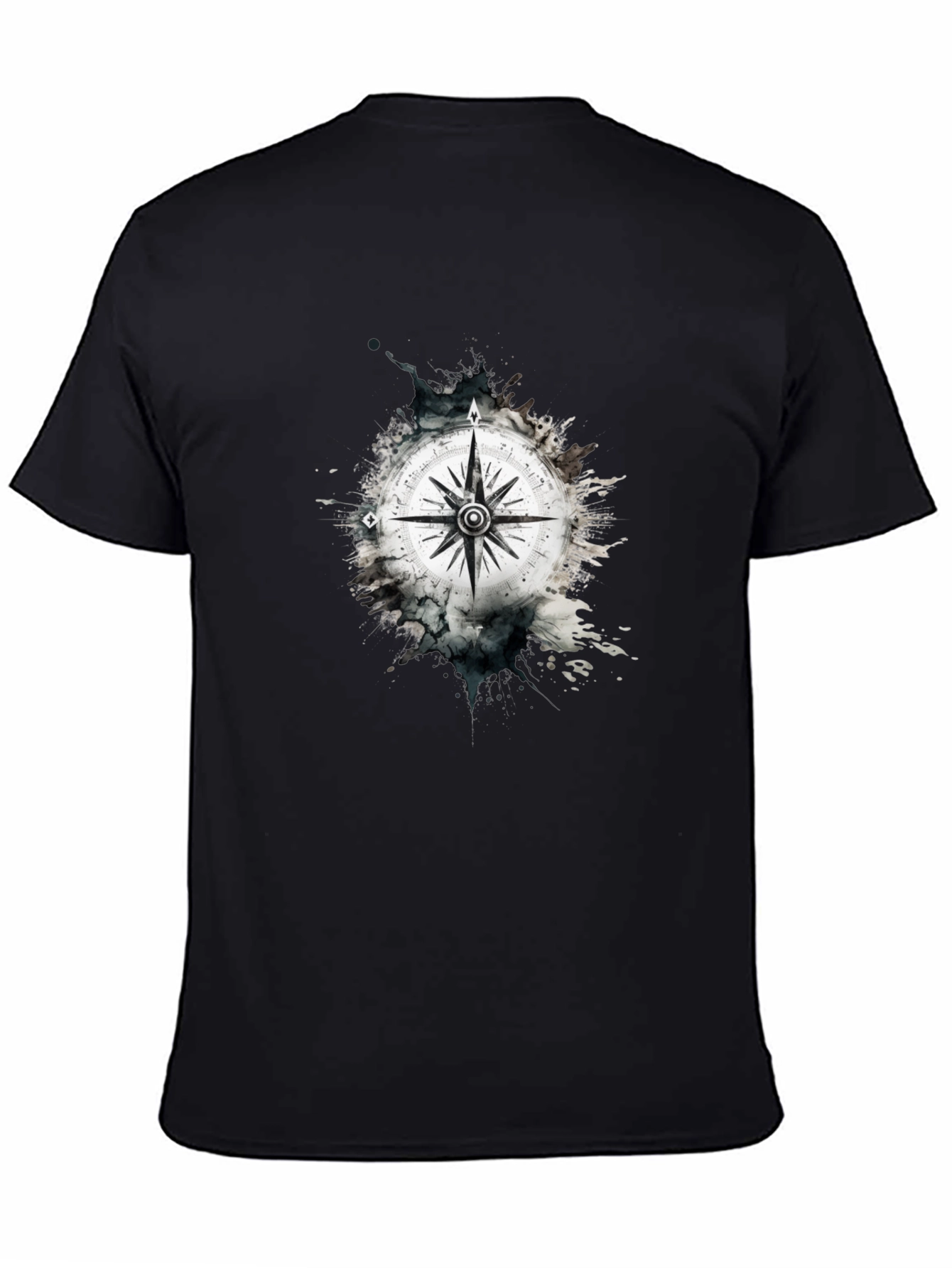 Compass Graphic Tee - Black Cotton Blend