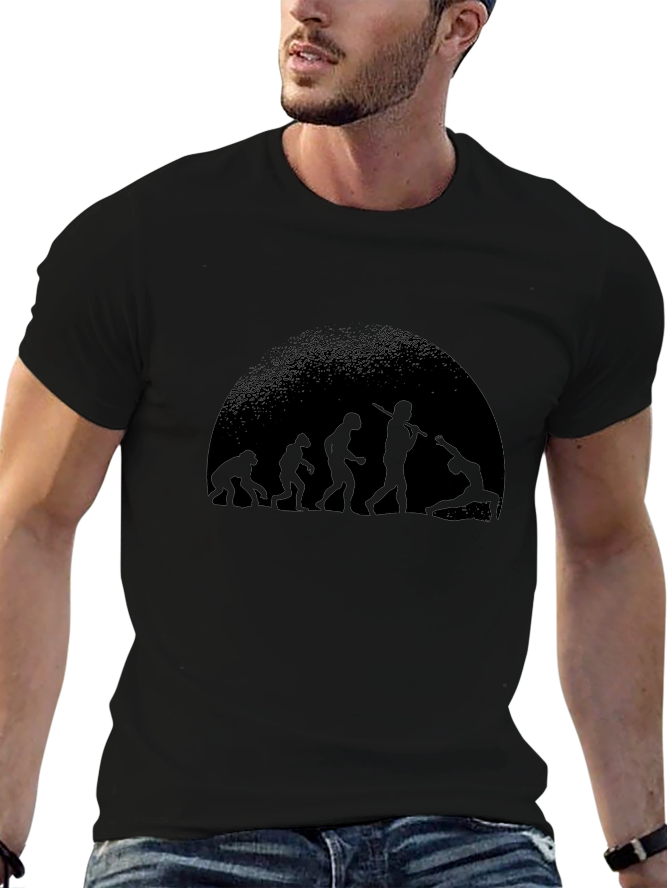 Evolution of Yoga Black T-Shirt