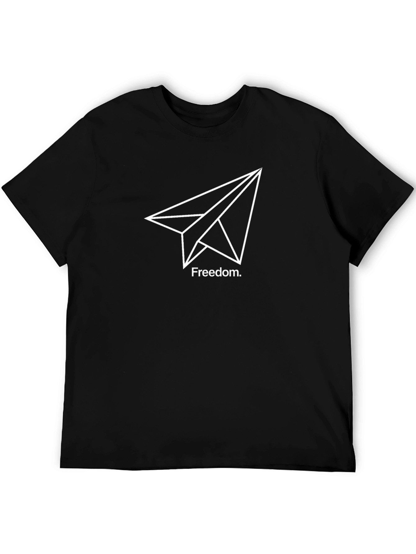 Freedom Paper Airplane Graphic Tee - Black