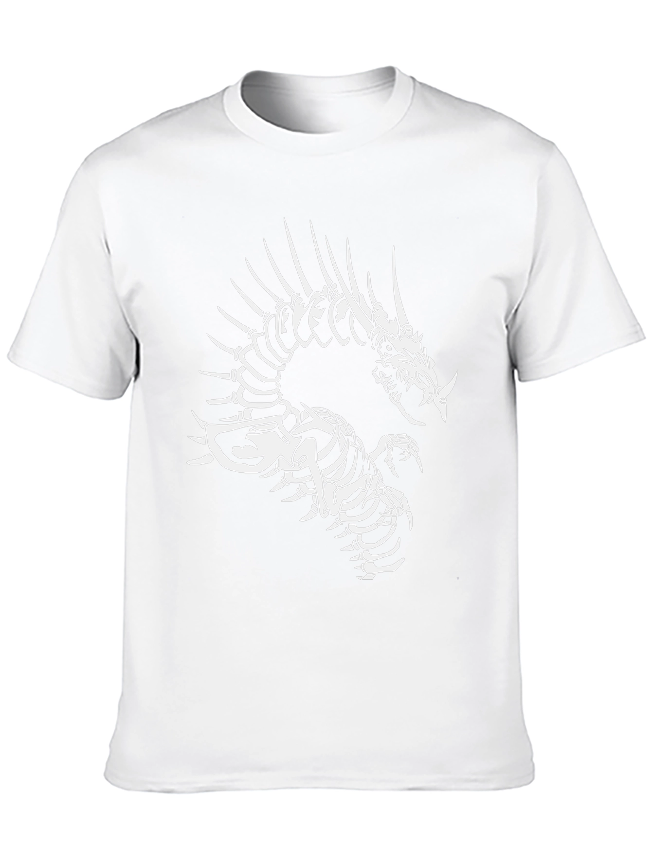 Dragon Skeleton Graphic Black T-Shirt