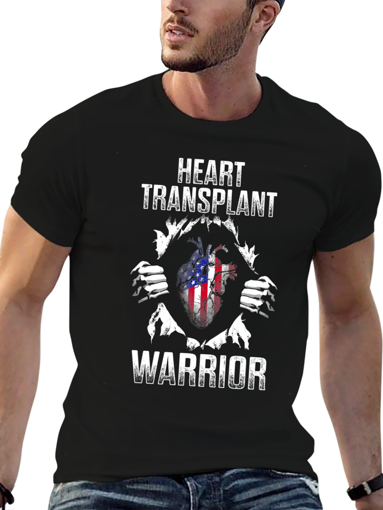 Heart Transplant Warrior Graphic T-Shirt