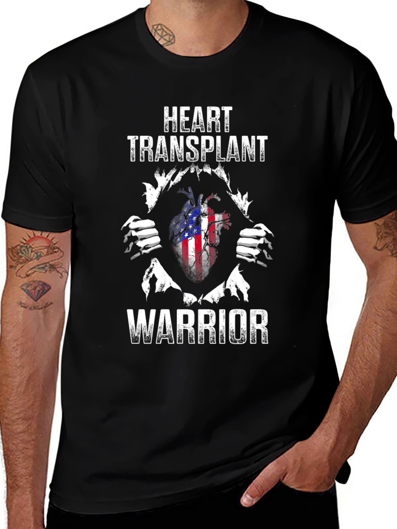 Heart Transplant Warrior Graphic T-Shirt