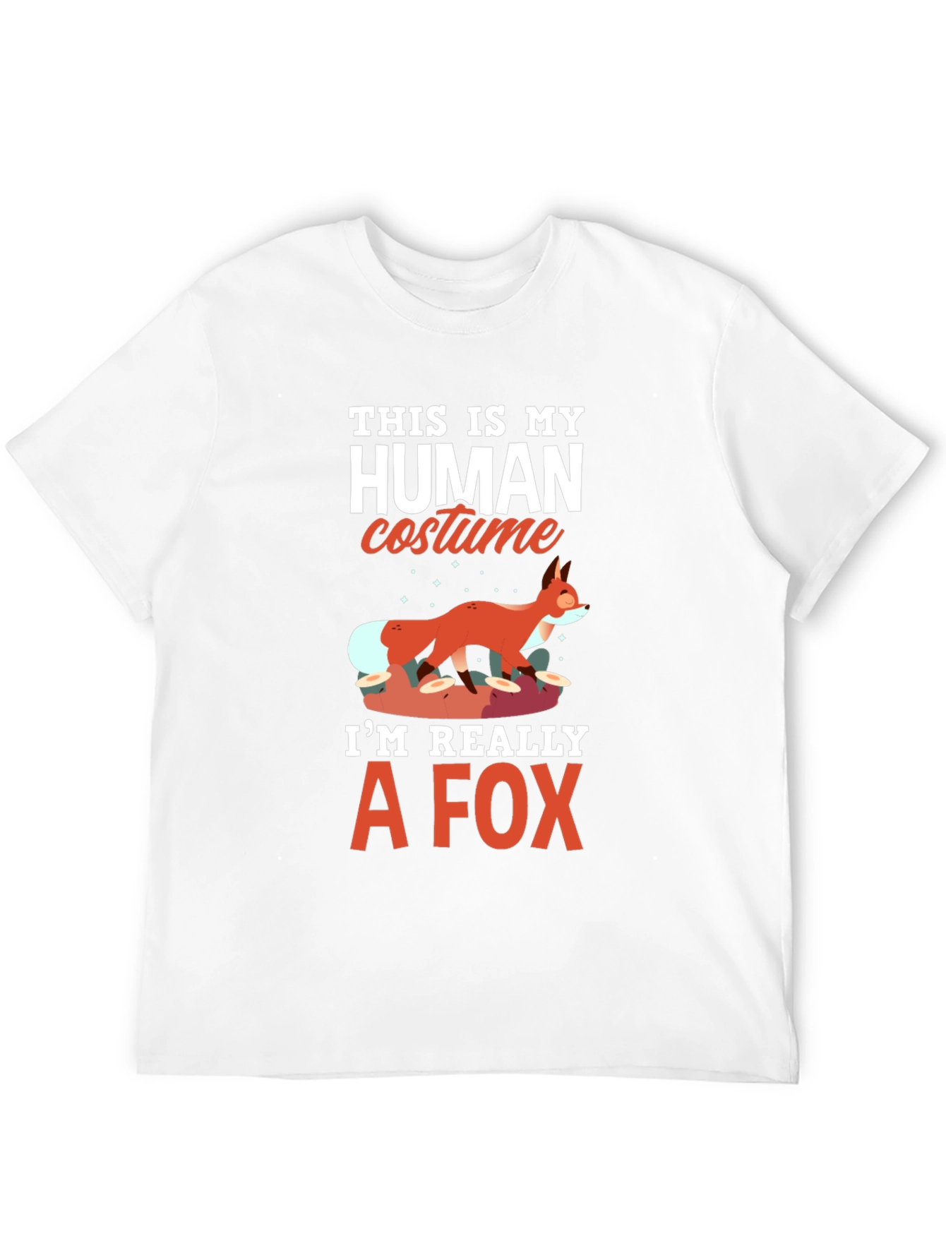 Human Costume Funny Fox Graphic Tee