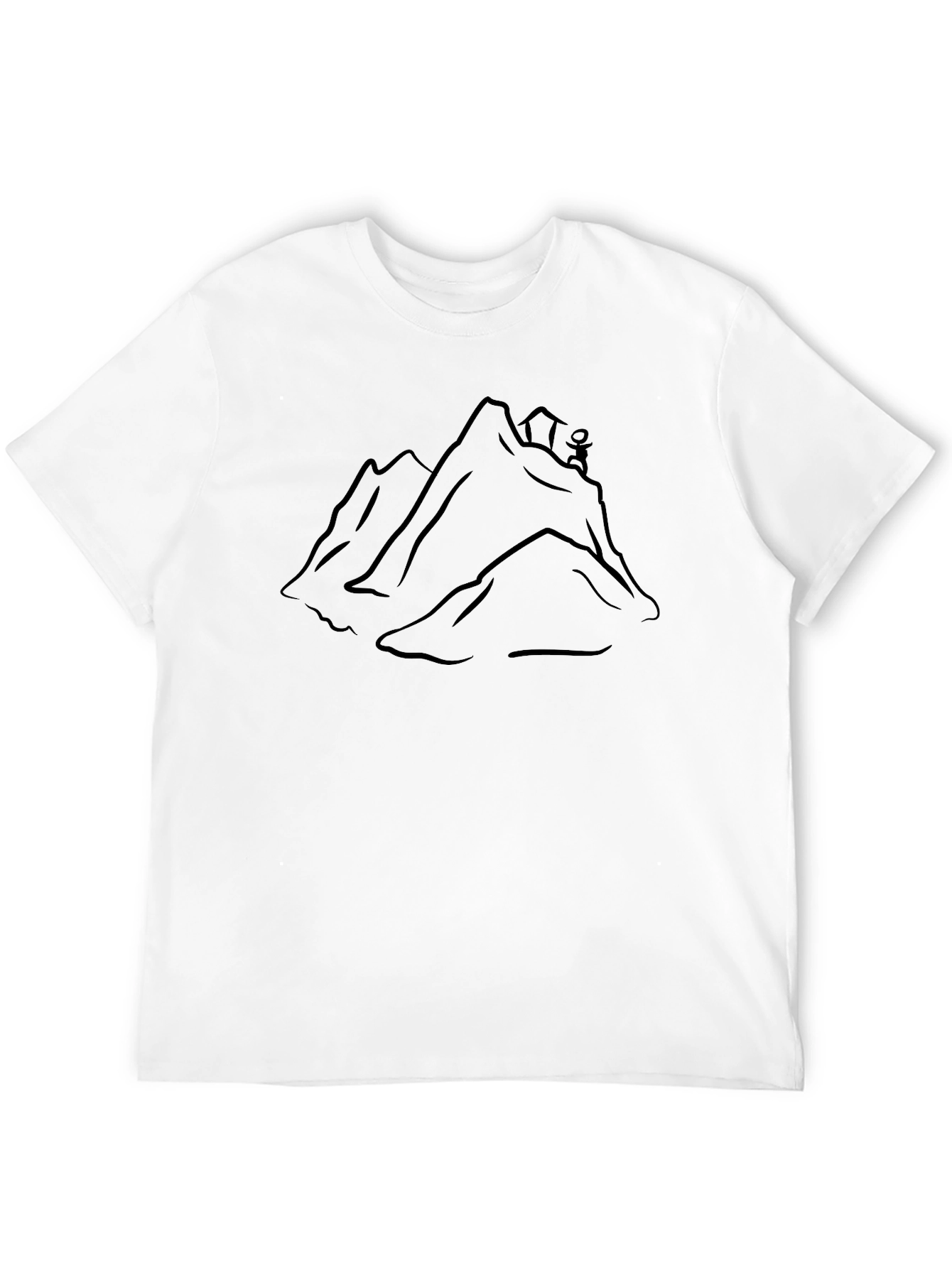 Mountain Peak Graphic Tee - Black