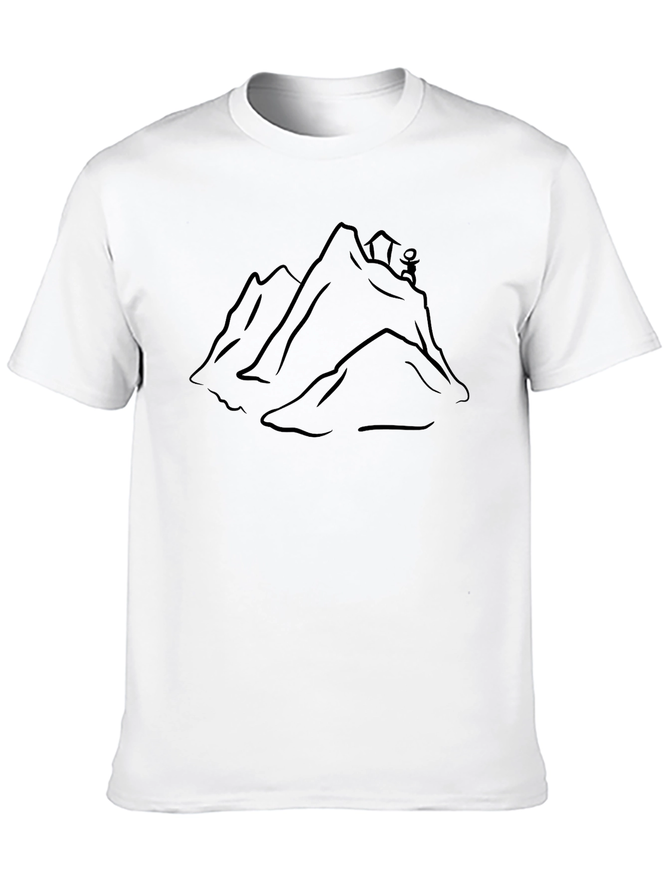 Mountain Peak Graphic Tee - Black