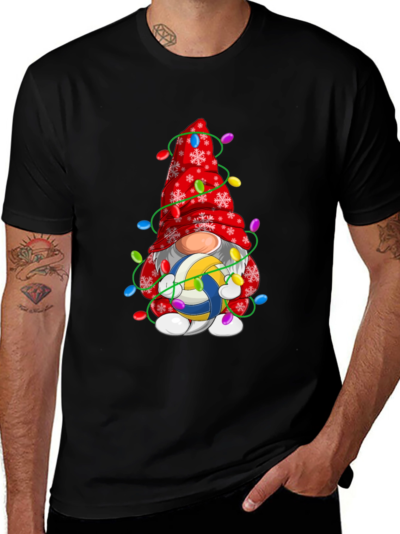 Volleyball Gnome Christmas T-Shirt