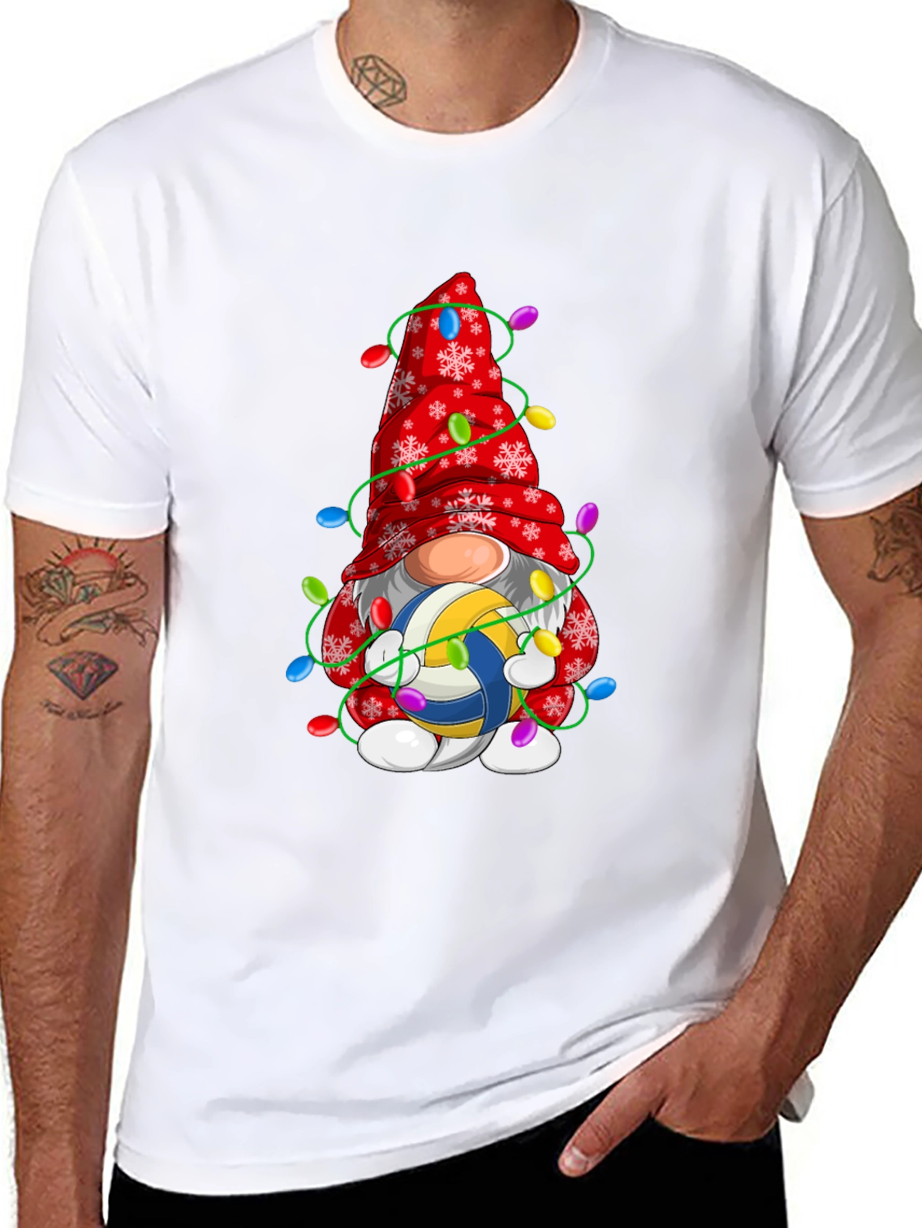 Volleyball Gnome Christmas T-Shirt