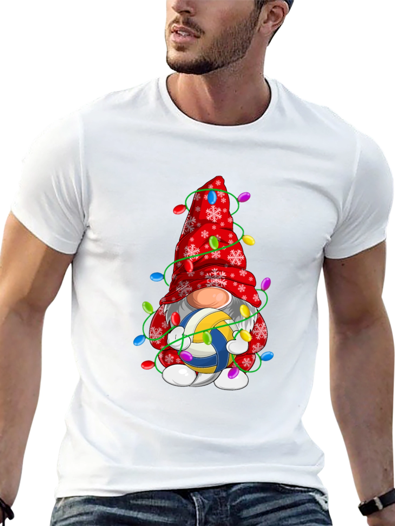 Volleyball Gnome Christmas T-Shirt