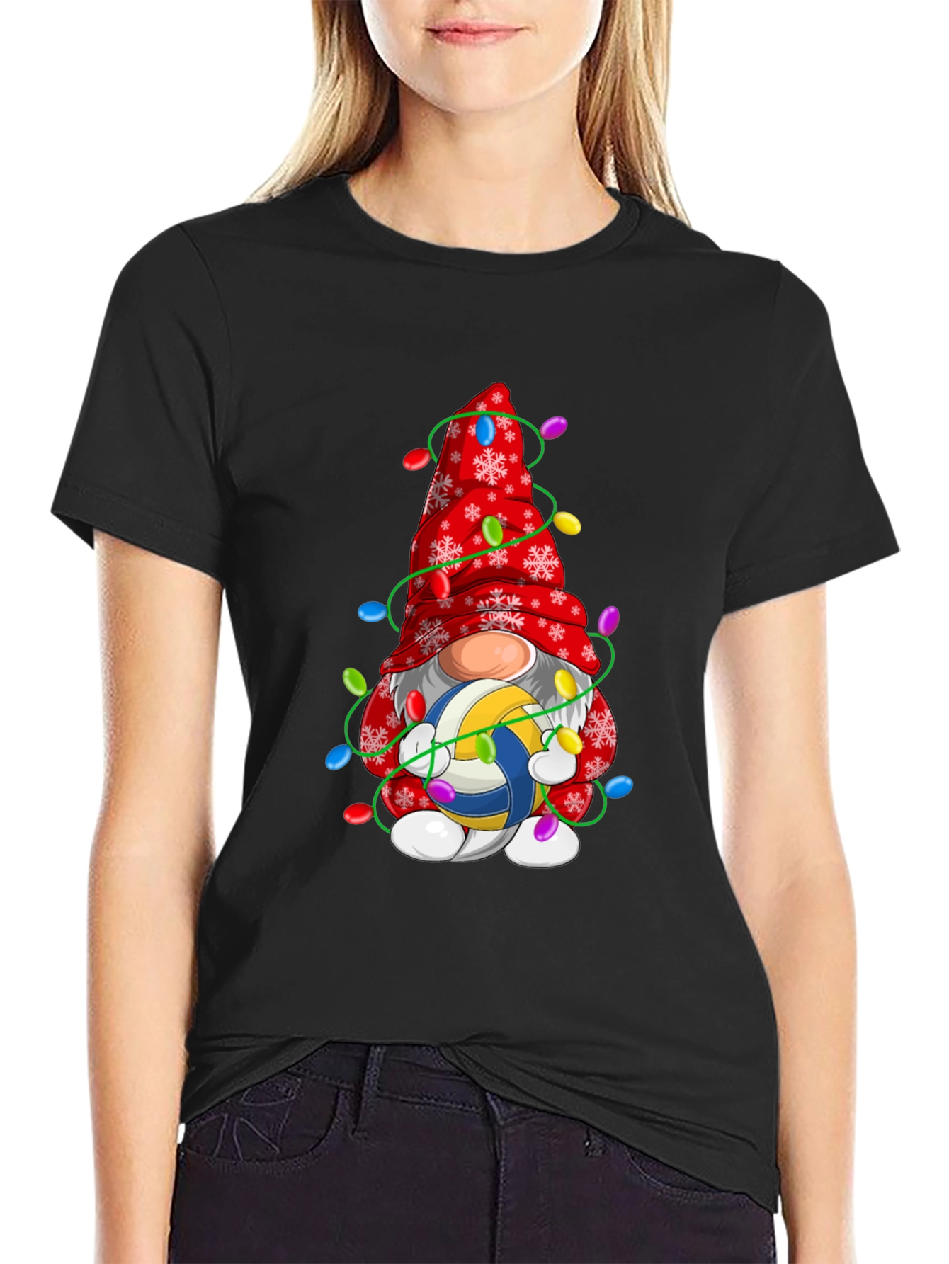 Volleyball Gnome Christmas T-Shirt