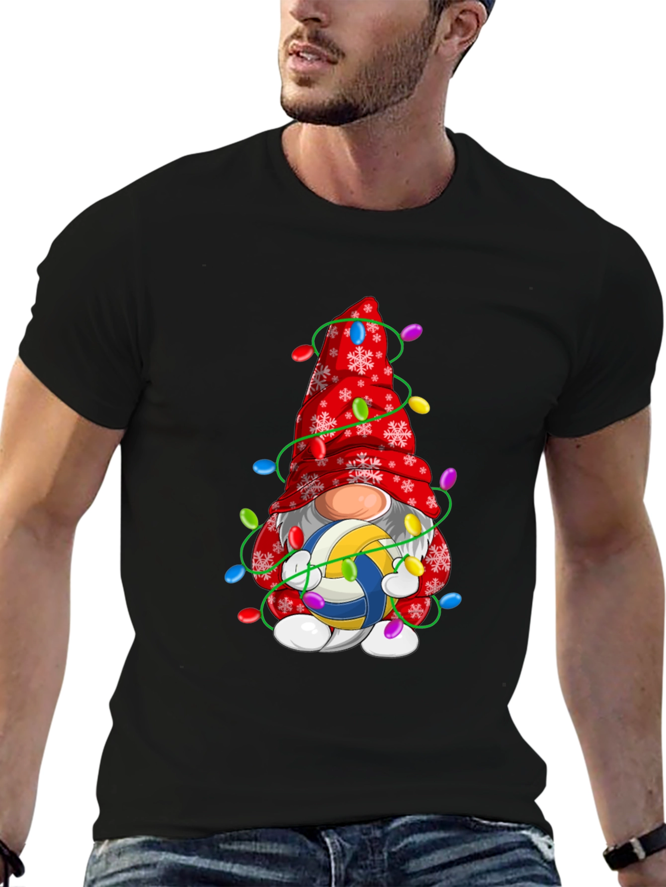 Volleyball Gnome Christmas T-Shirt