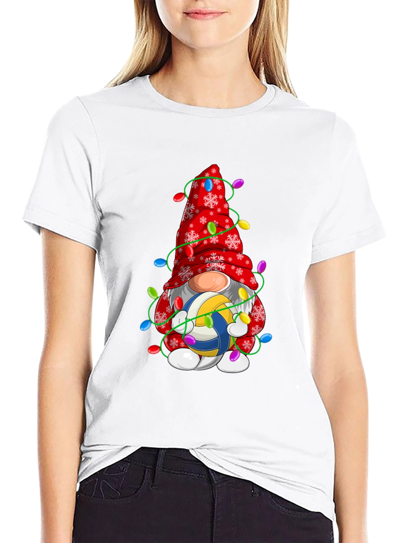 Volleyball Gnome Christmas T-Shirt