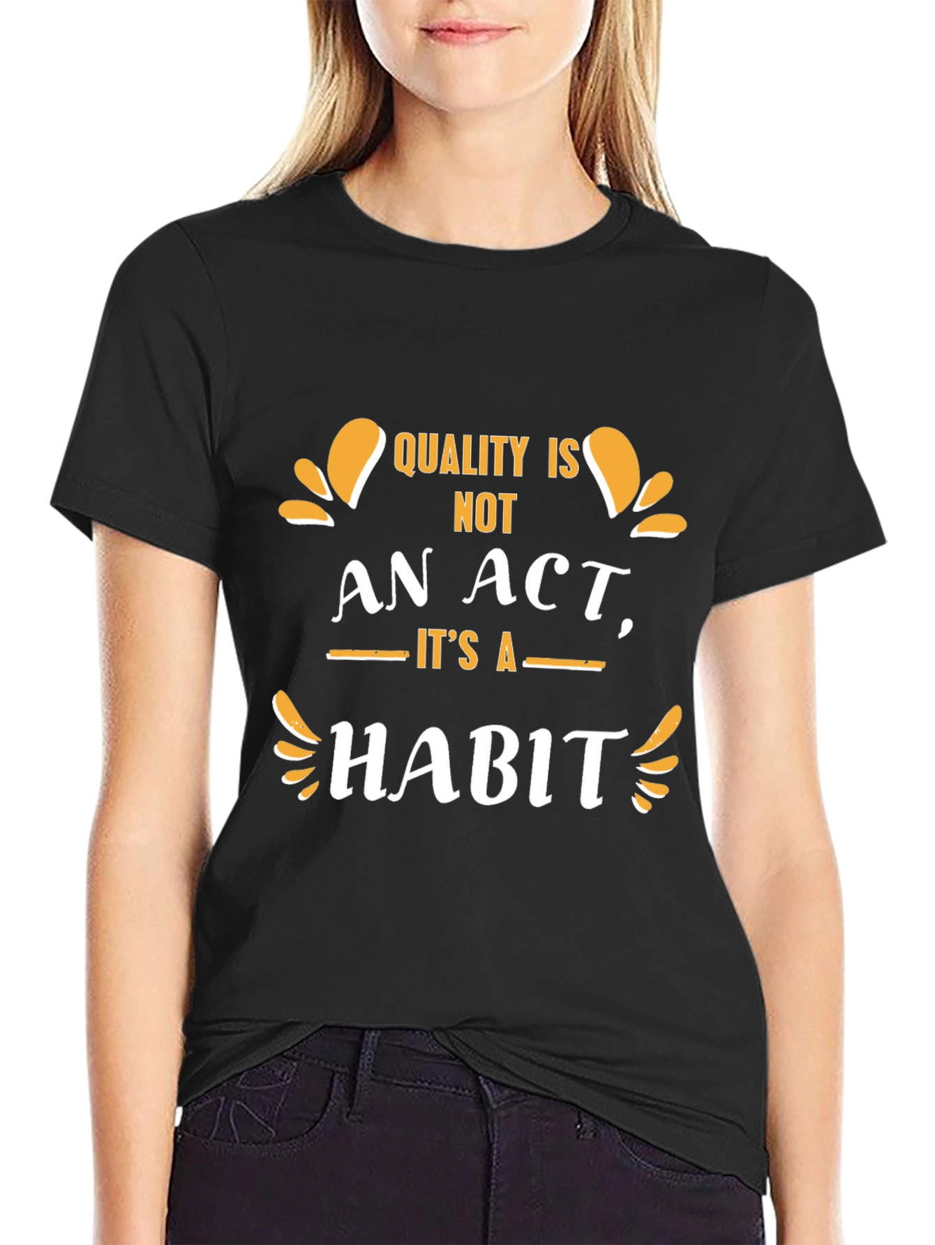 Quality Habit Tee - Motivational Graphic Print T-Shirt