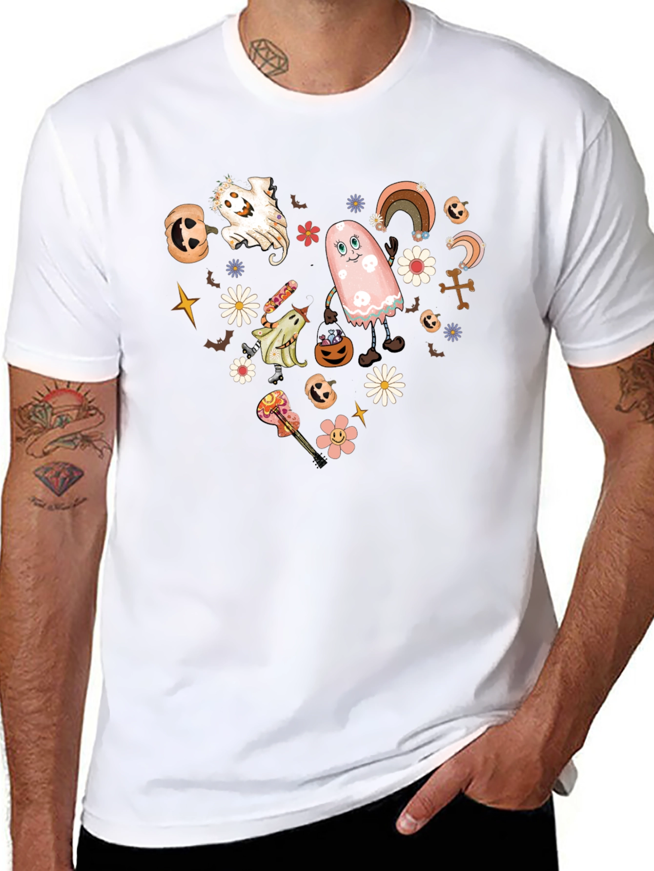 Retro Halloween Heart Graphic Tee