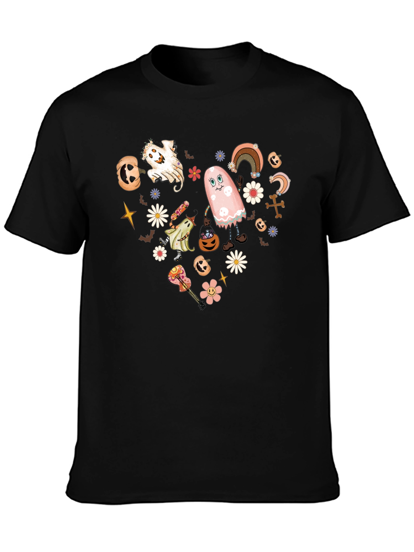Retro Halloween Heart Graphic Tee