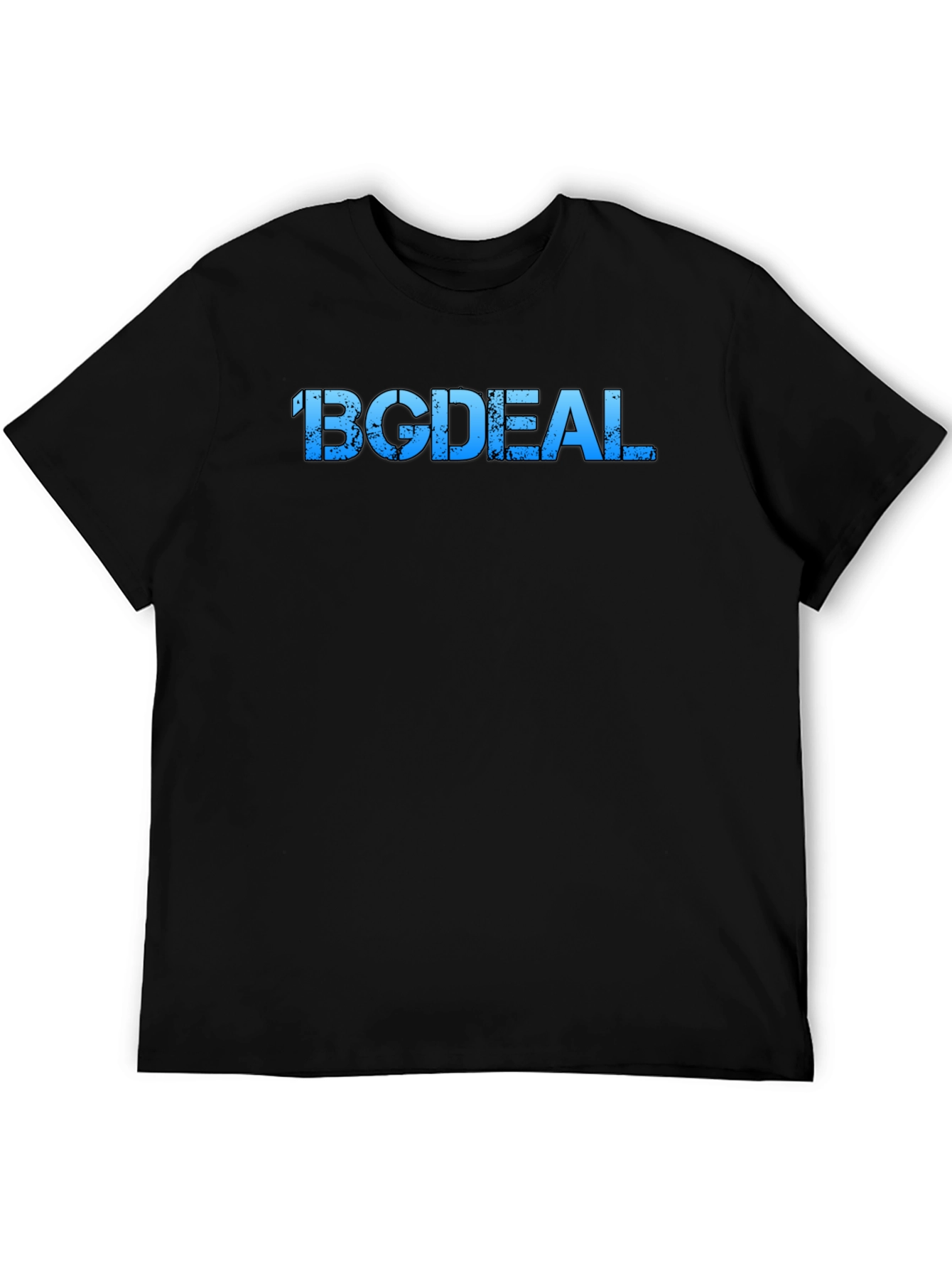 BGCDEAL Mens Black Graphic Tee