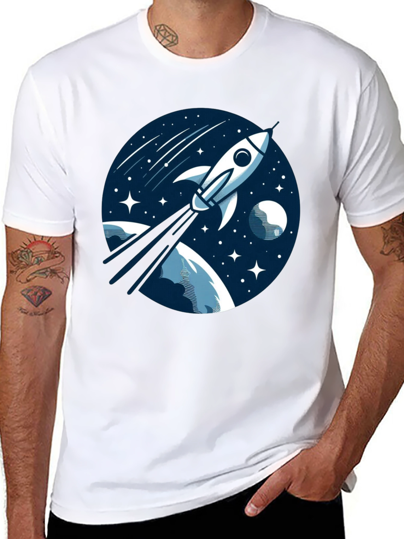 Space Rocket T-Shirt - Blast Off in Style!
