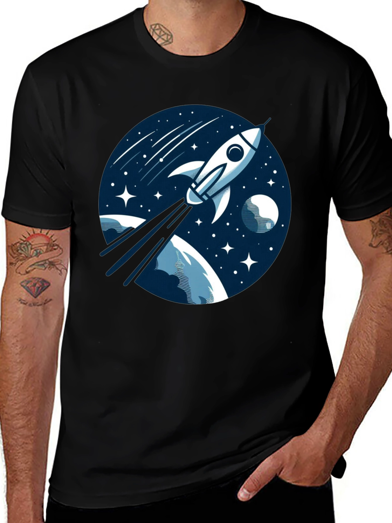 Space Rocket T-Shirt - Blast Off in Style!