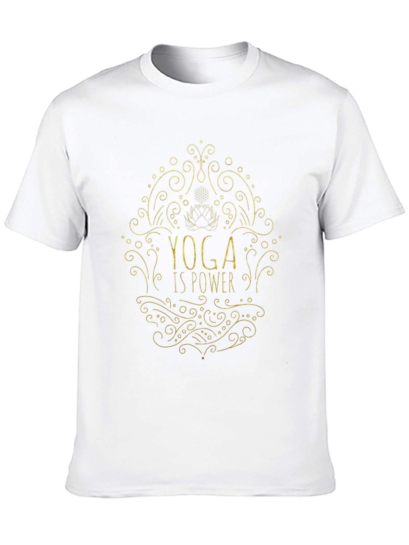 Yoga Is Power Tee - Black Graphic T-Shirt