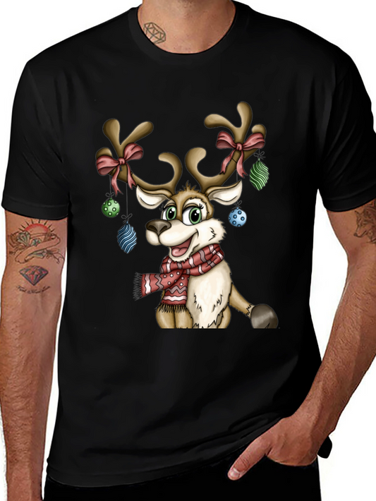 Festive Reindeer Christmas Graphic T-Shirt