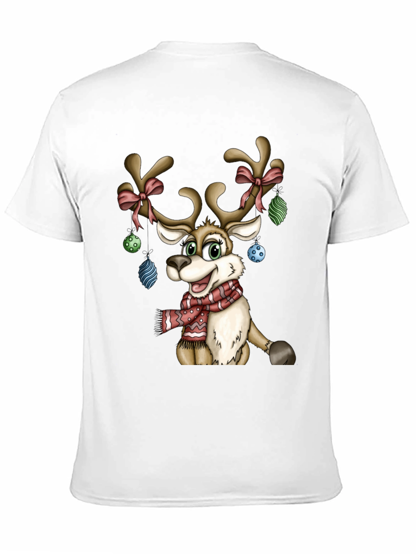Festive Reindeer Christmas Graphic T-Shirt