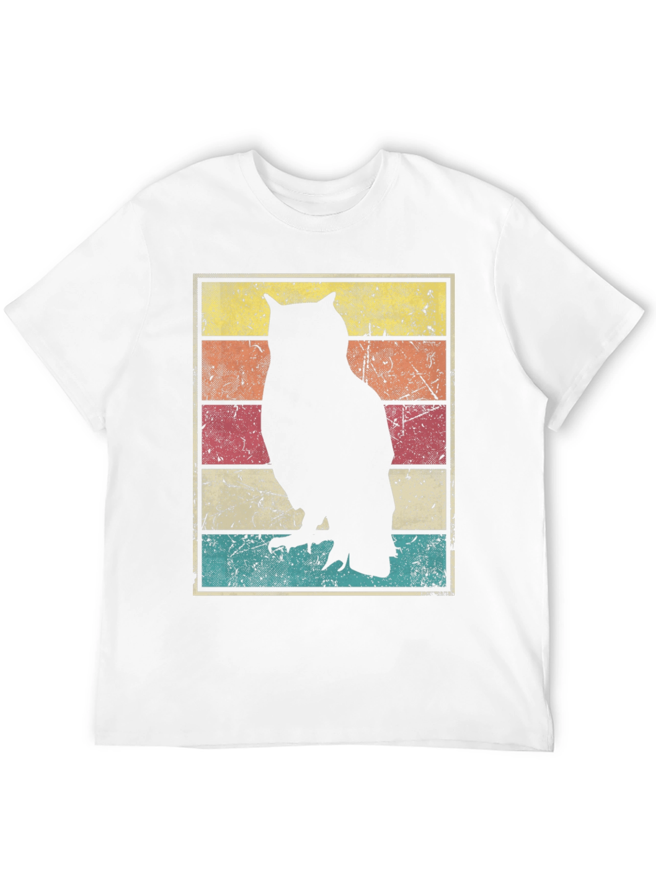 Retro Owl Silhouette Graphic T-Shirt