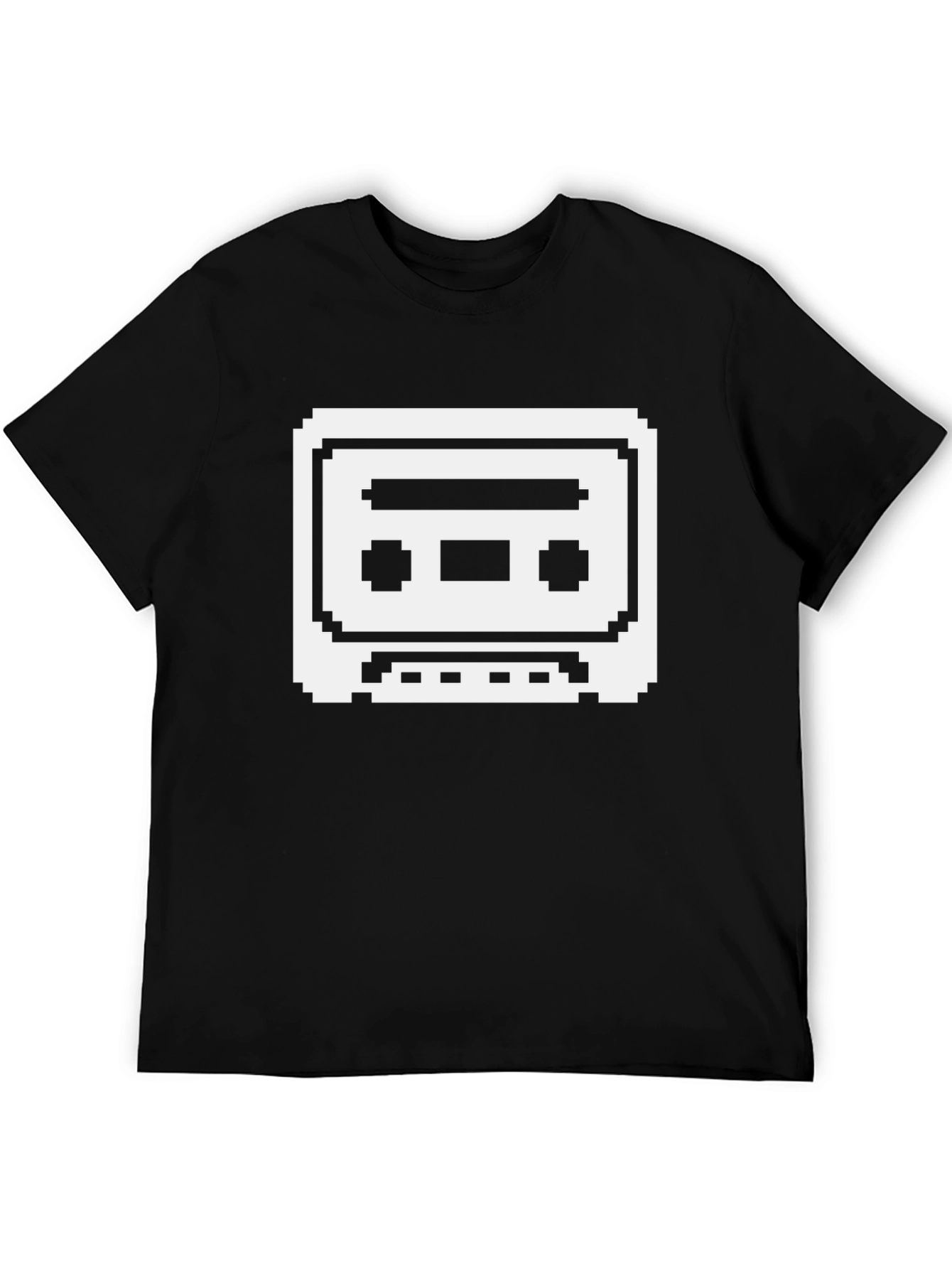Pixel Cassette Tape Black T-Shirt