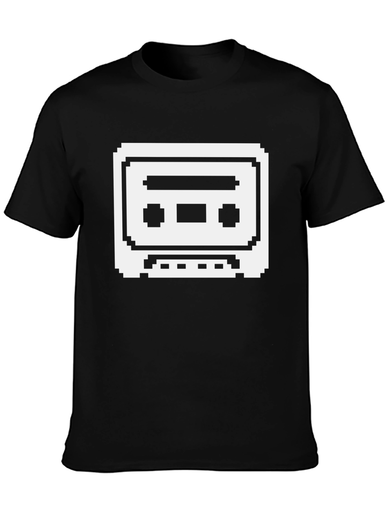 Pixel Cassette Tape Black T-Shirt