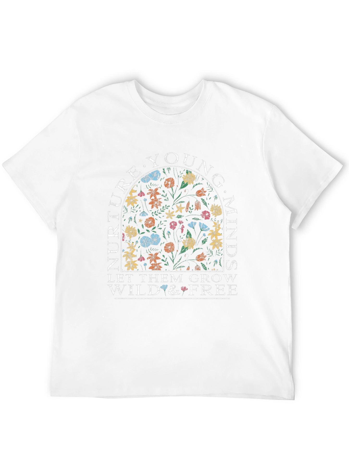 Nurture Young Minds Floral Graphic Tee