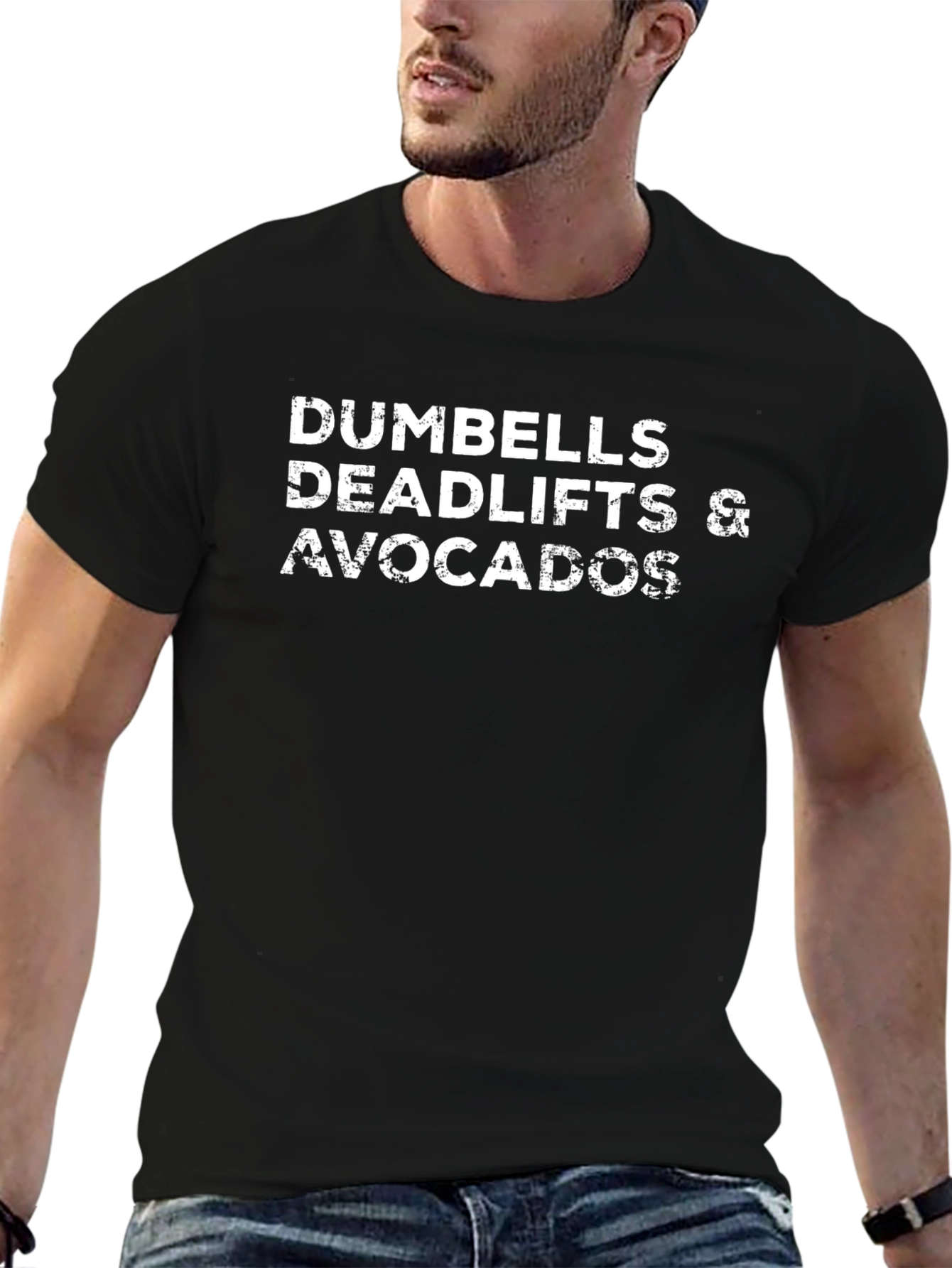 Dumbbells Deadlifts & Avocados Graphic Tee