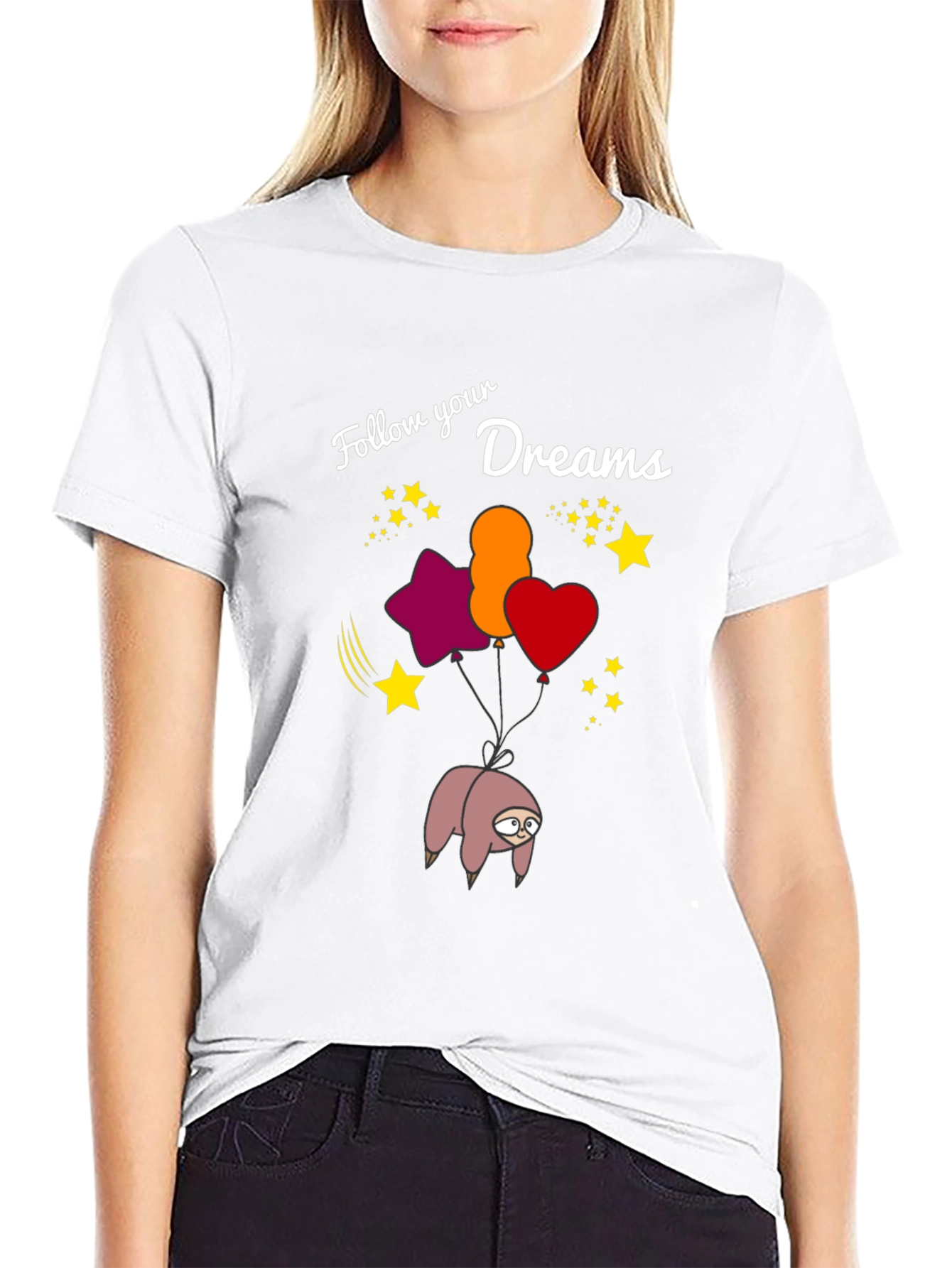 Dreamy Sloth T-Shirt - Follow Your Dreams!