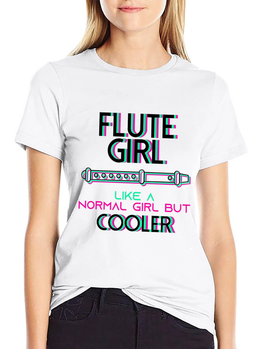 Flute Girl T-Shirt - Musicians Cool Style