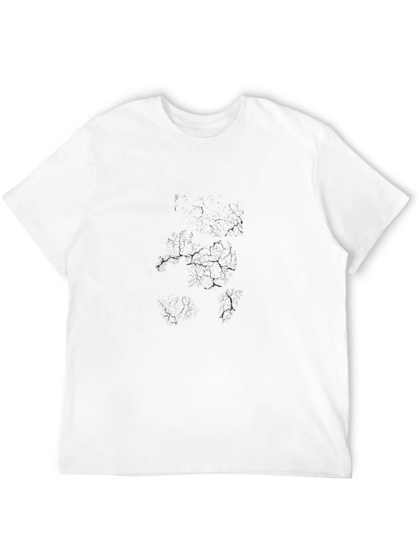 Abstract Teddy Bear Graphic Black Tee