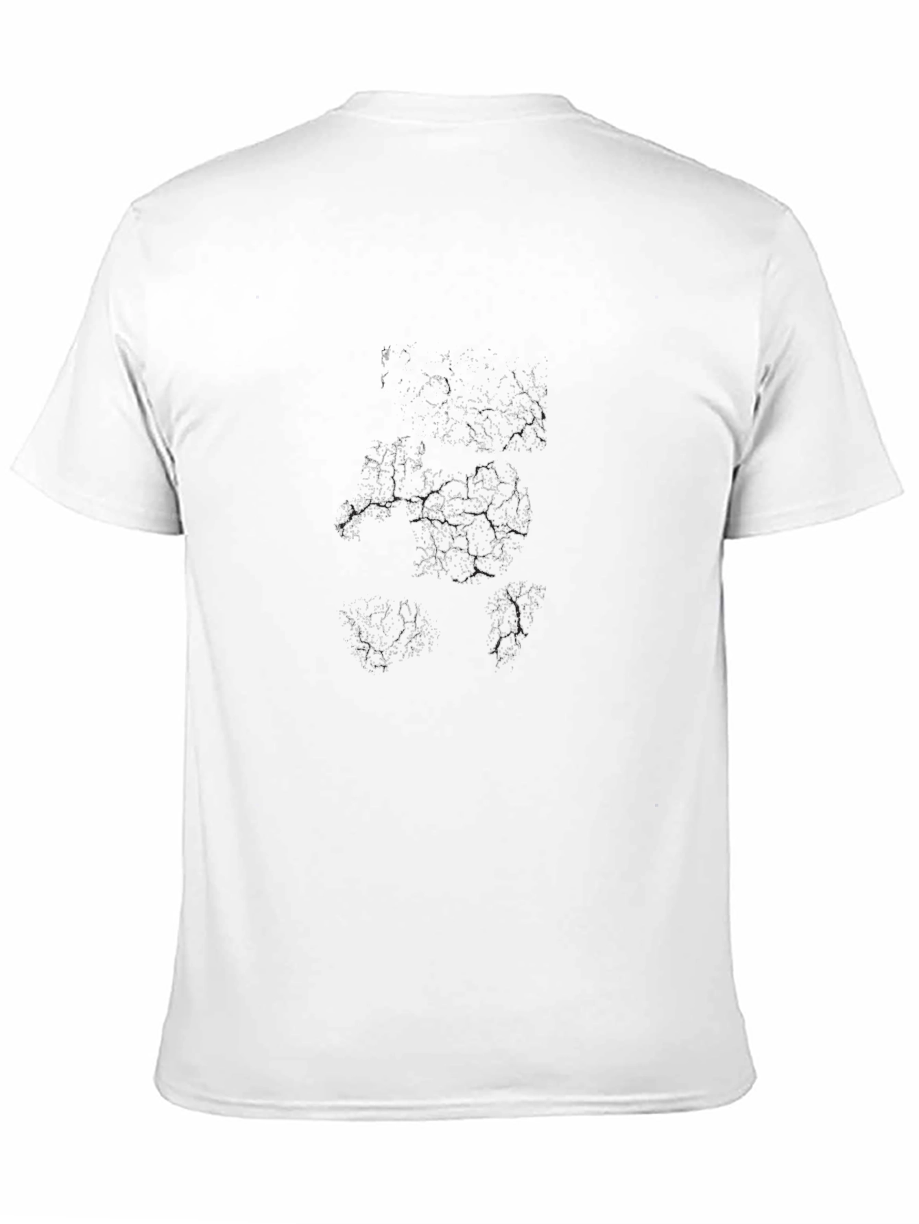 Abstract Teddy Bear Graphic Black Tee