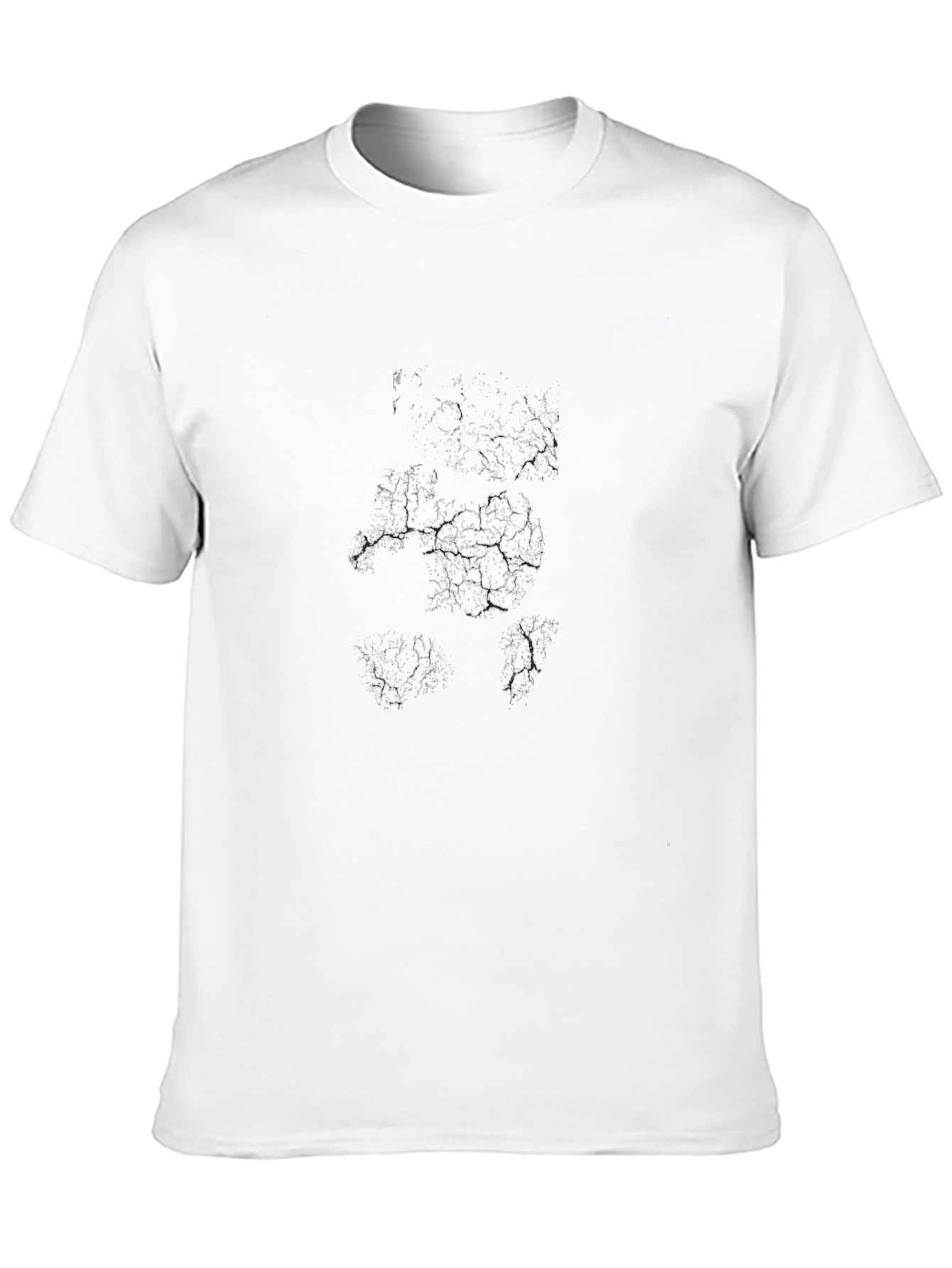 Abstract Teddy Bear Graphic Black Tee