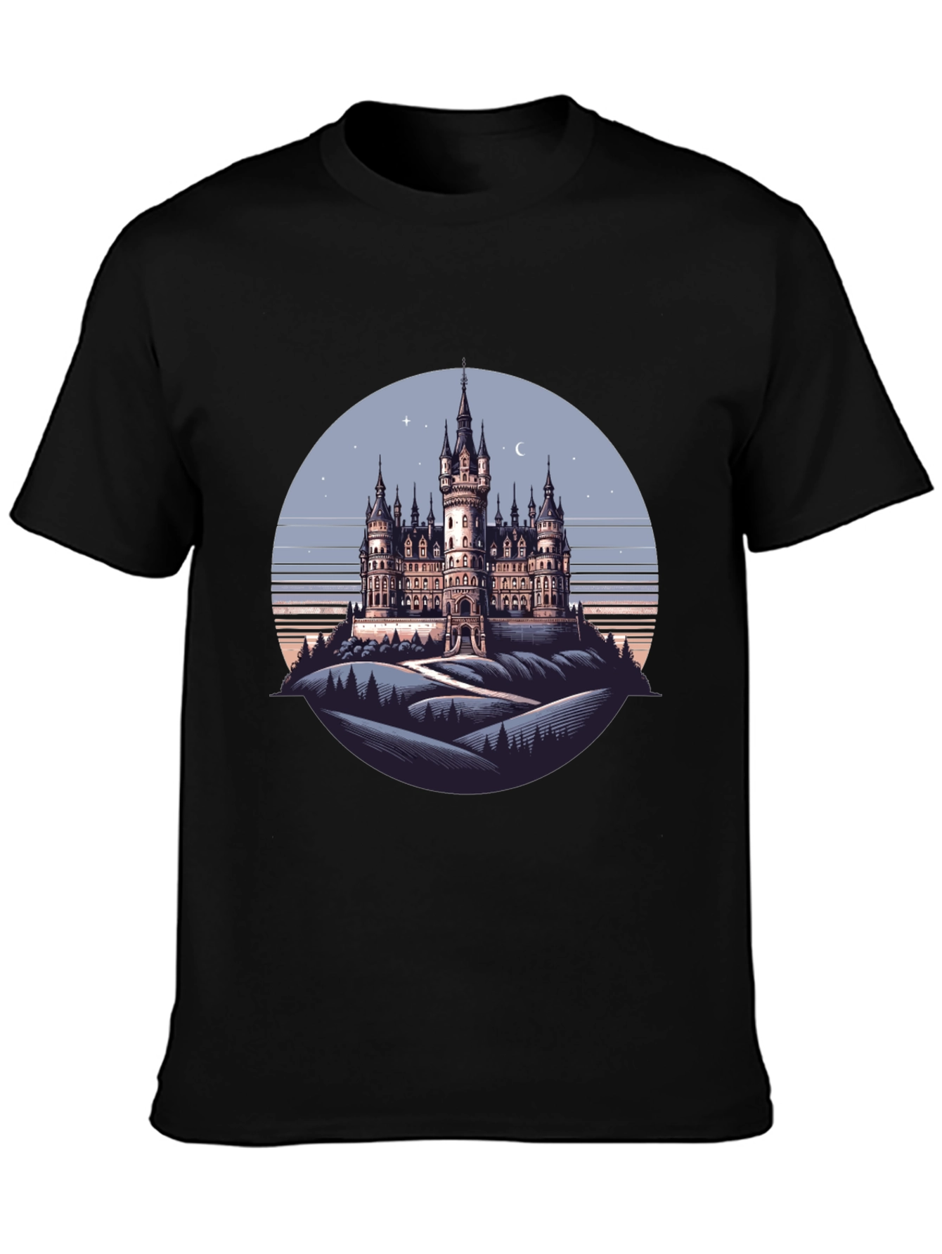 Castle Graphic T-Shirt - Retro Style
