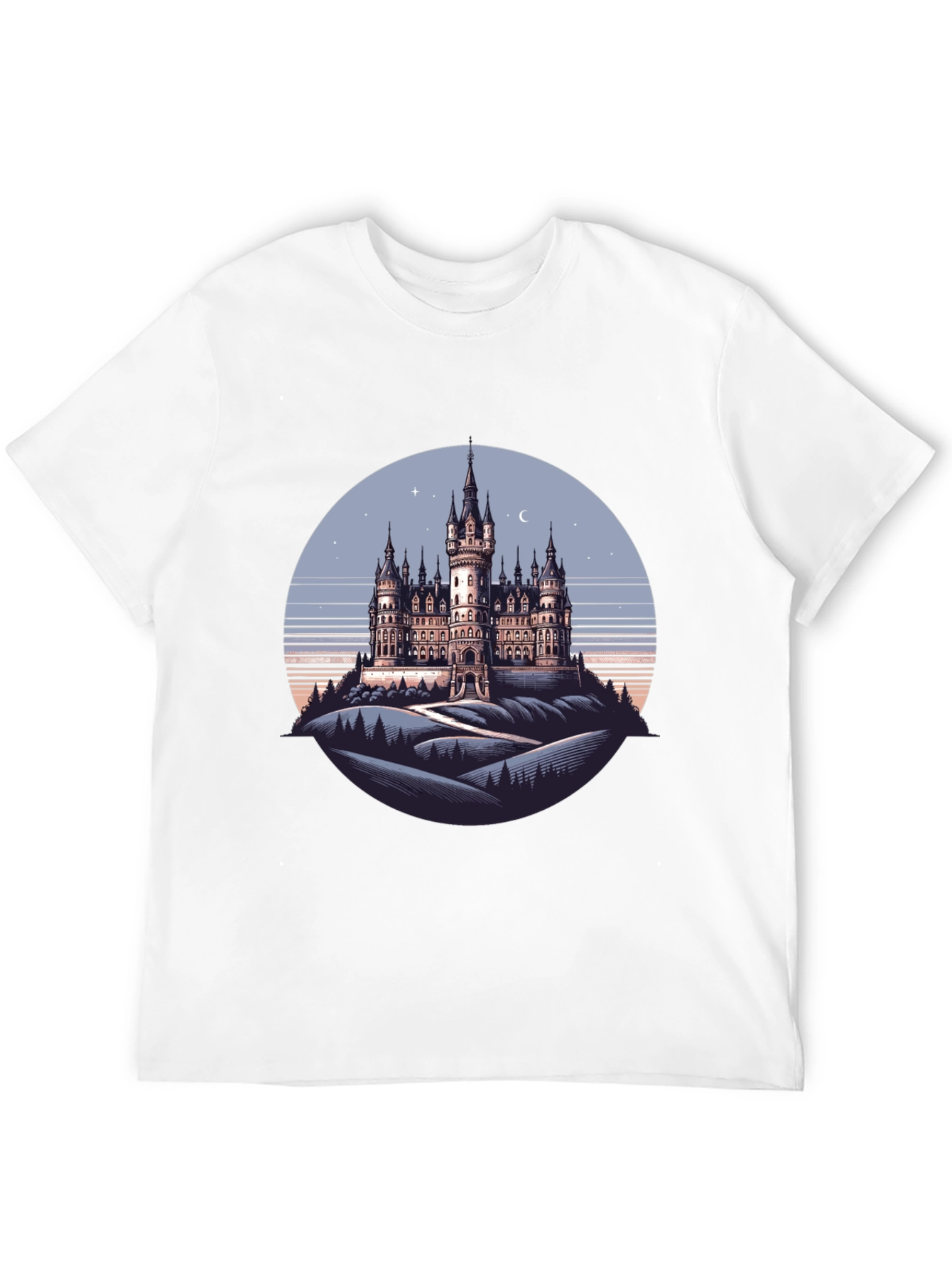 Castle Graphic T-Shirt - Retro Style