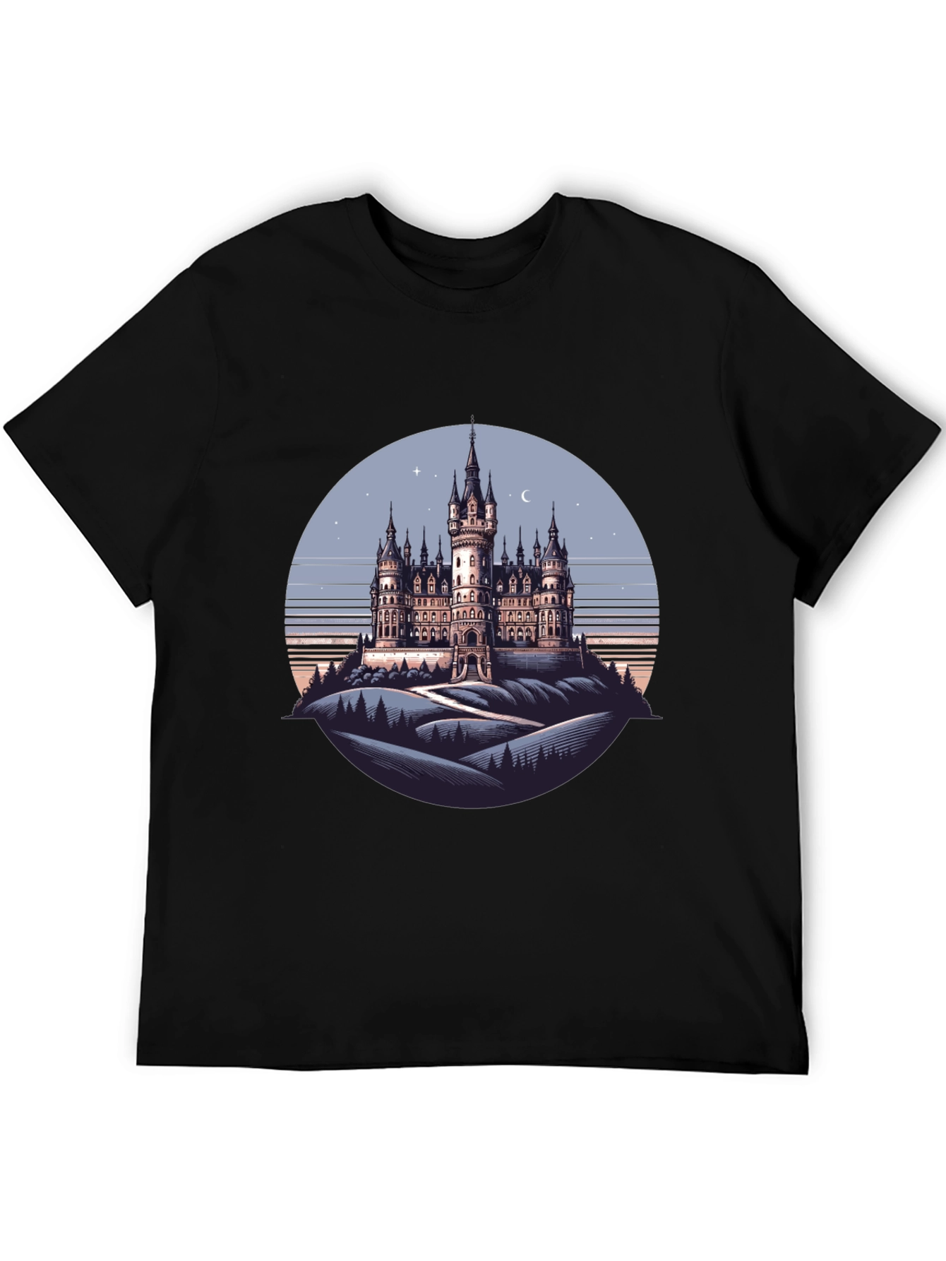 Castle Graphic T-Shirt - Retro Style