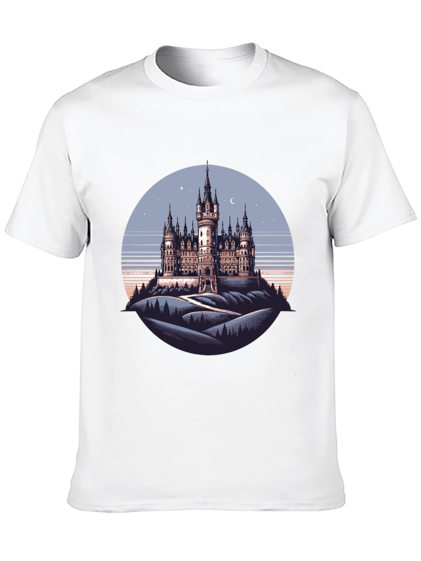Castle Graphic T-Shirt - Retro Style
