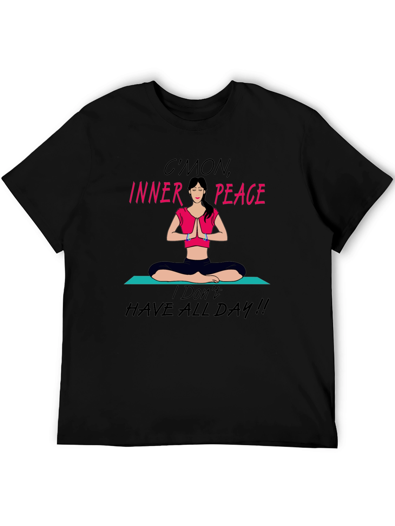Funny Yoga Inner Peace Graphic T-Shirt