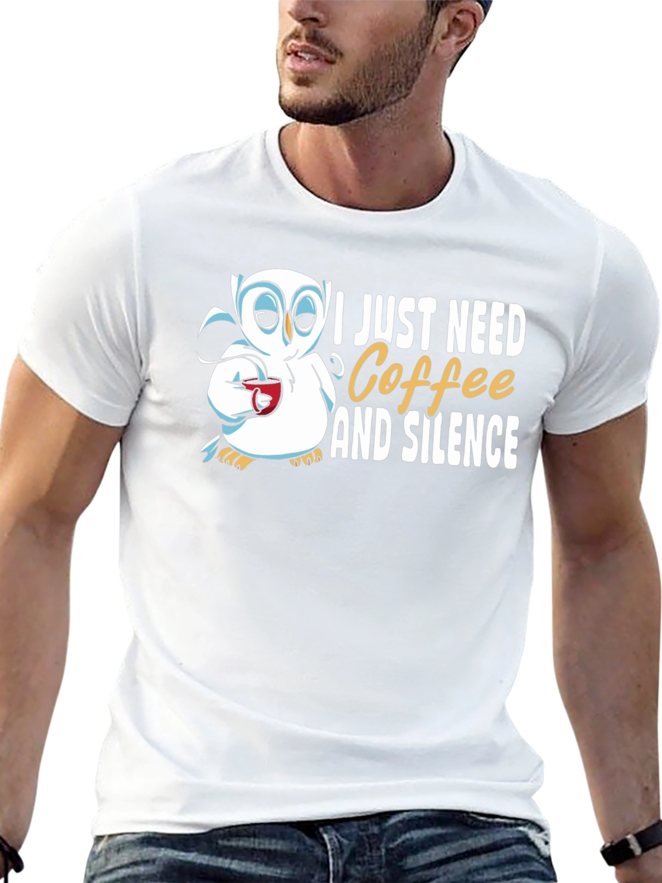 Coffee & Silence Owl Graphic Tee