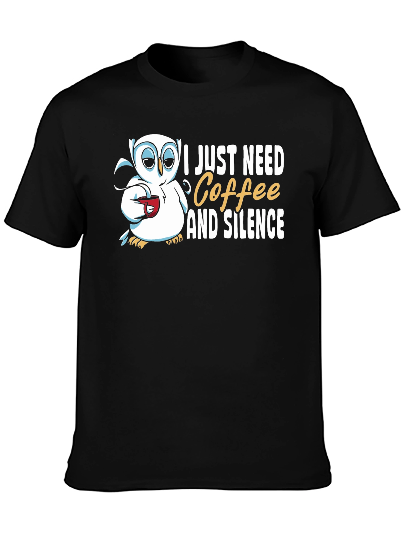 Coffee & Silence Owl Graphic Tee
