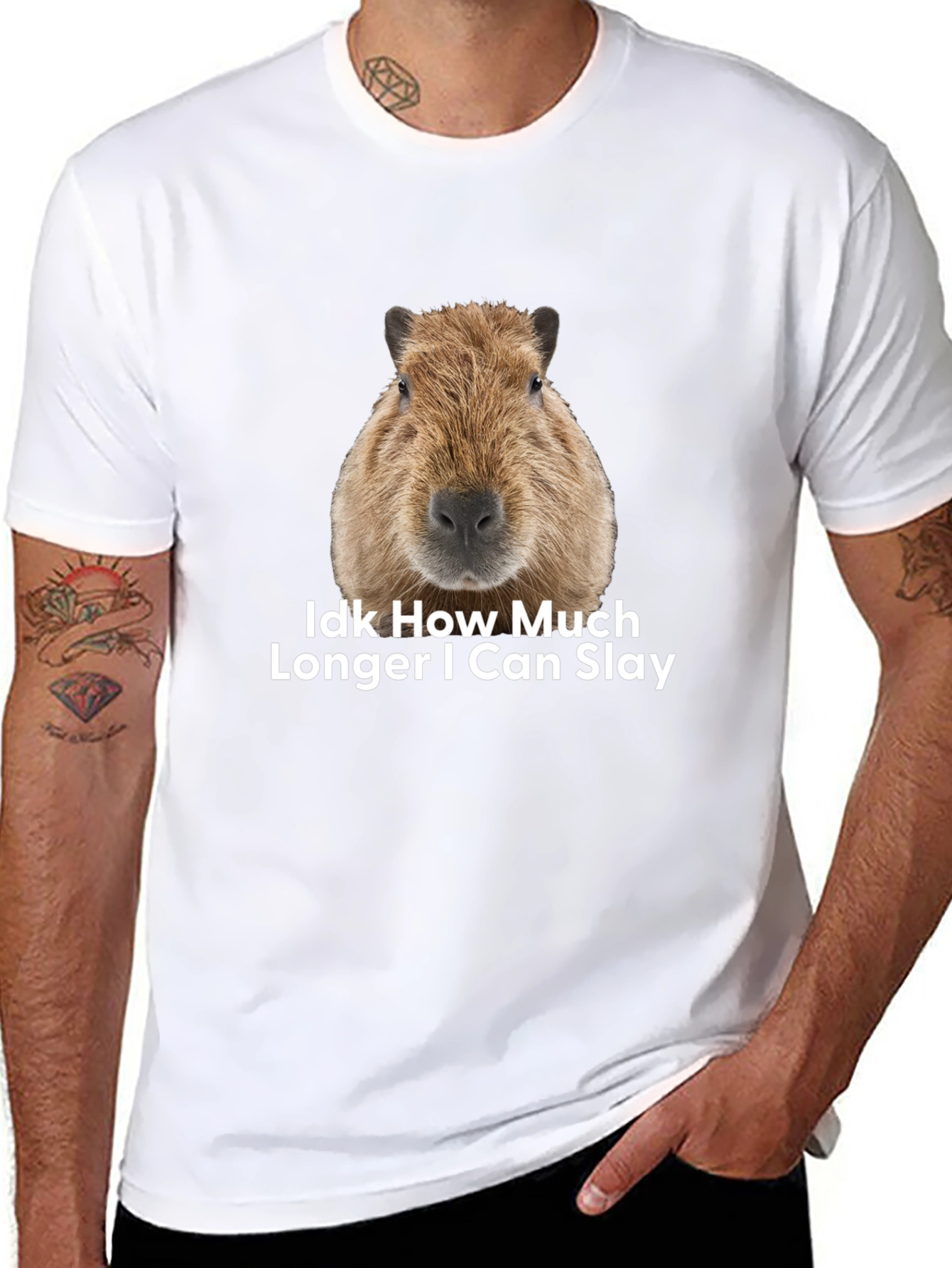 Capybara Idk How Much Longer I Can Slay T-Shirt