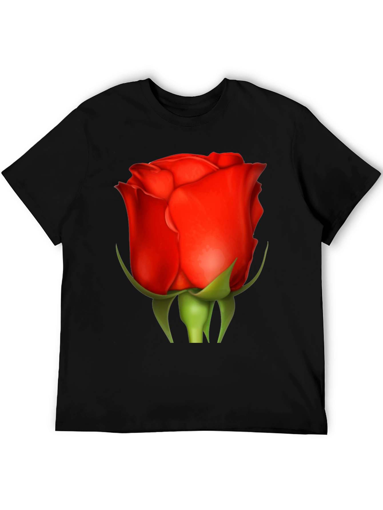 Red Rose Graphic Tee - Classic Floral Design