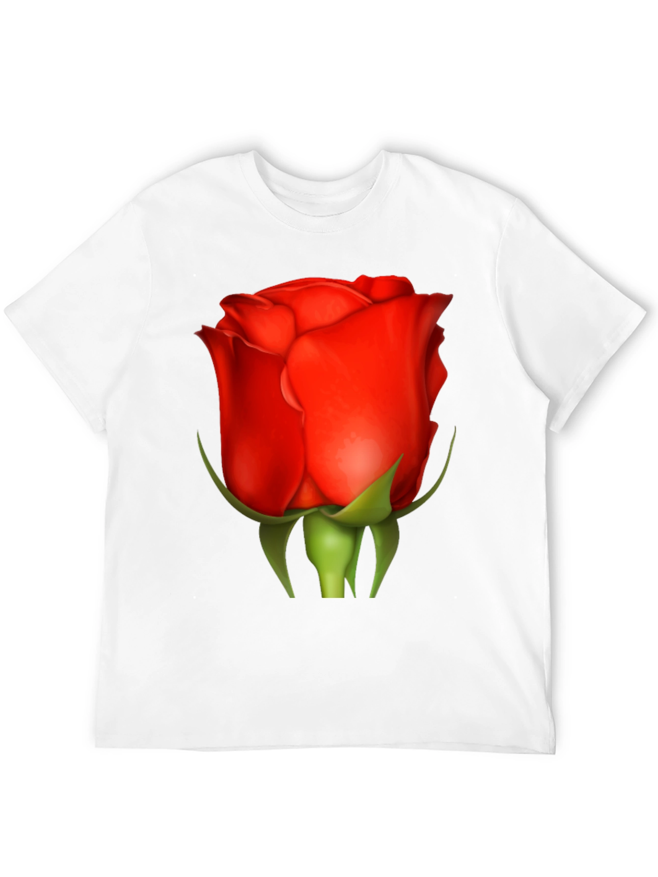Red Rose Graphic Tee - Classic Floral Design