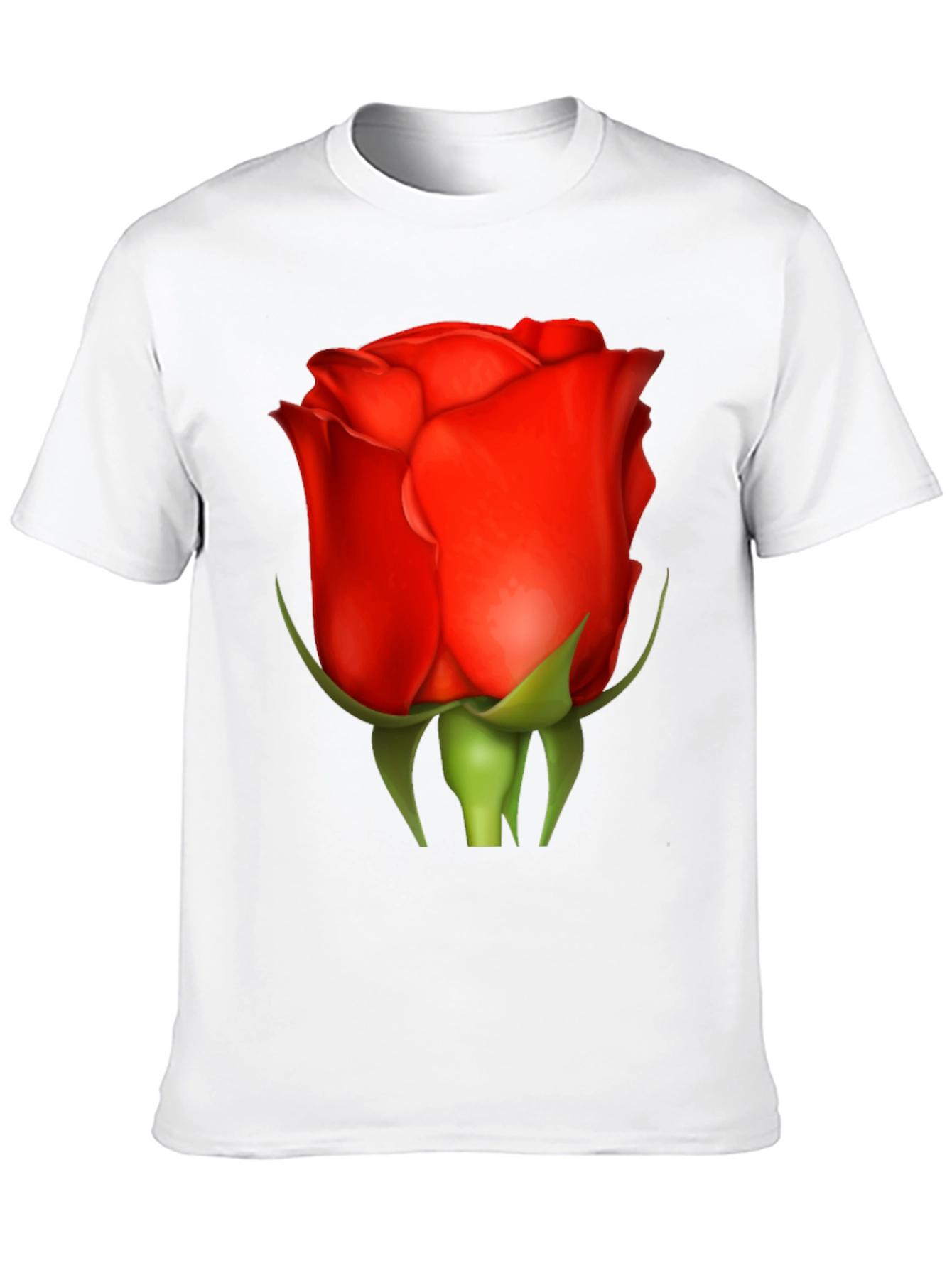Red Rose Graphic Tee - Classic Floral Design