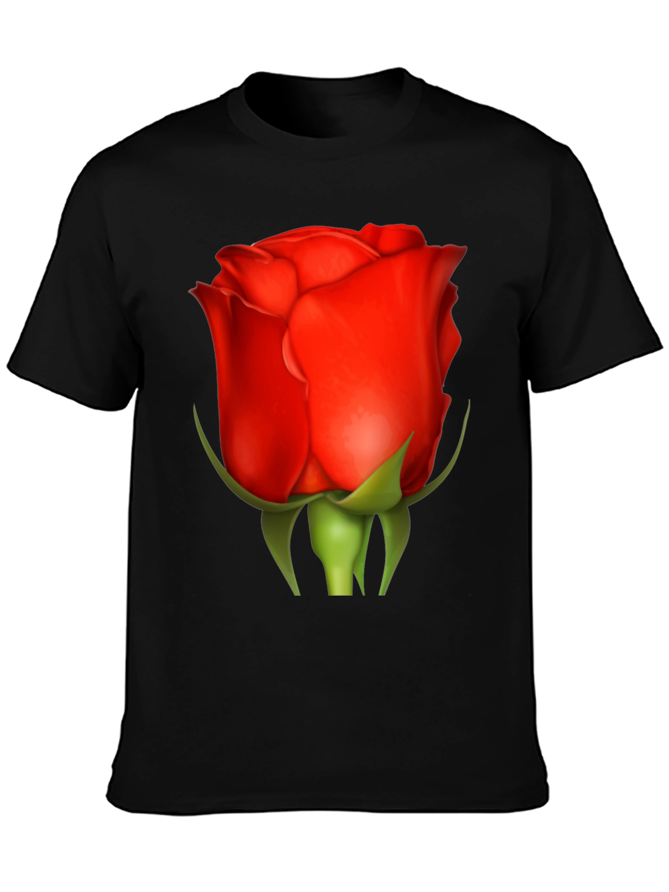 Red Rose Graphic Tee - Classic Floral Design