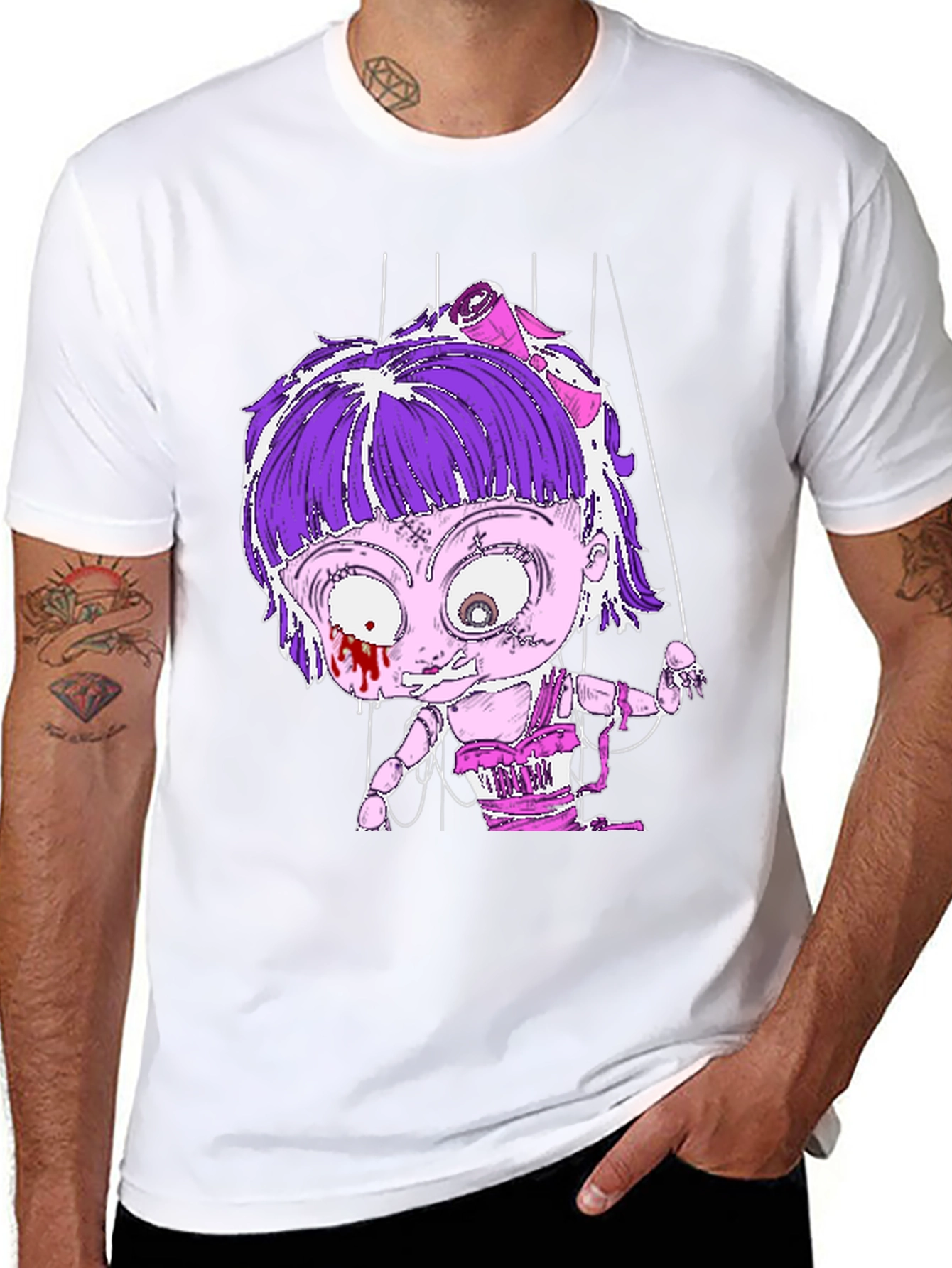 Creepy Doll Puppet T-Shirt - Unique Graphic Tee