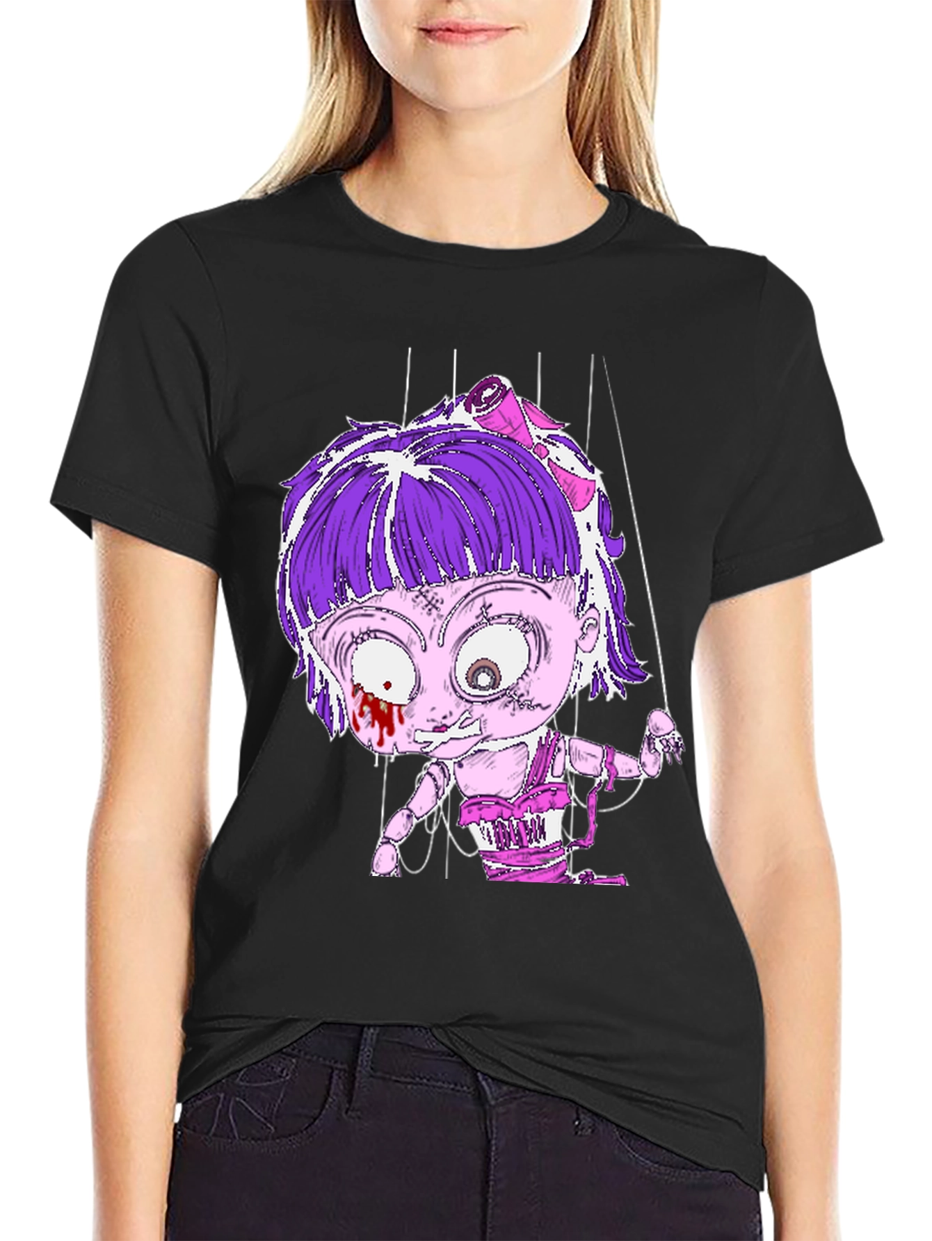Creepy Doll Puppet T-Shirt - Unique Graphic Tee