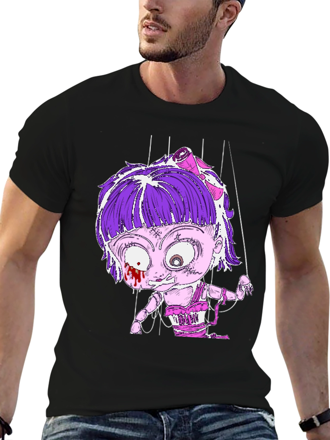 Creepy Doll Puppet T-Shirt - Unique Graphic Tee