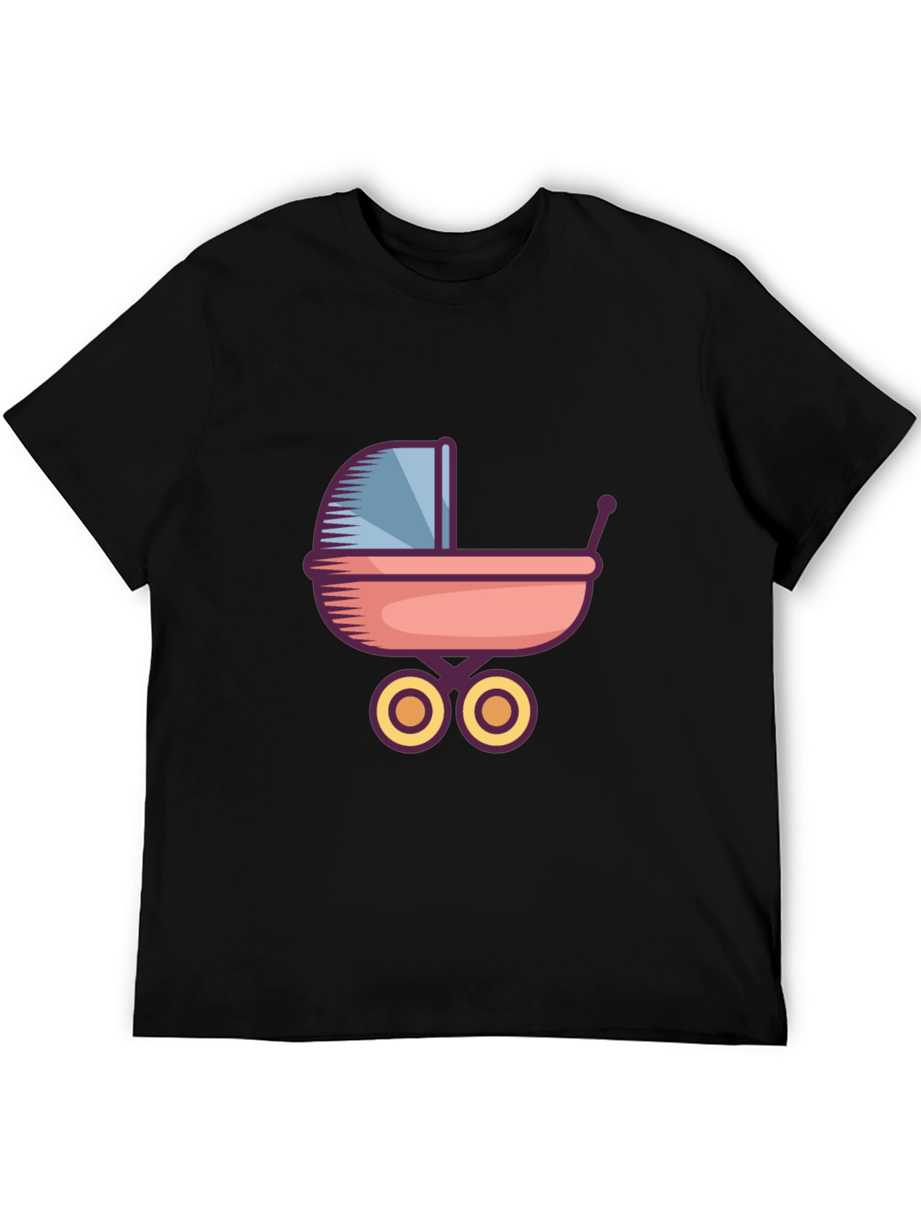 Baby Stroller Graphic Tee - Unisex Black T-Shirt